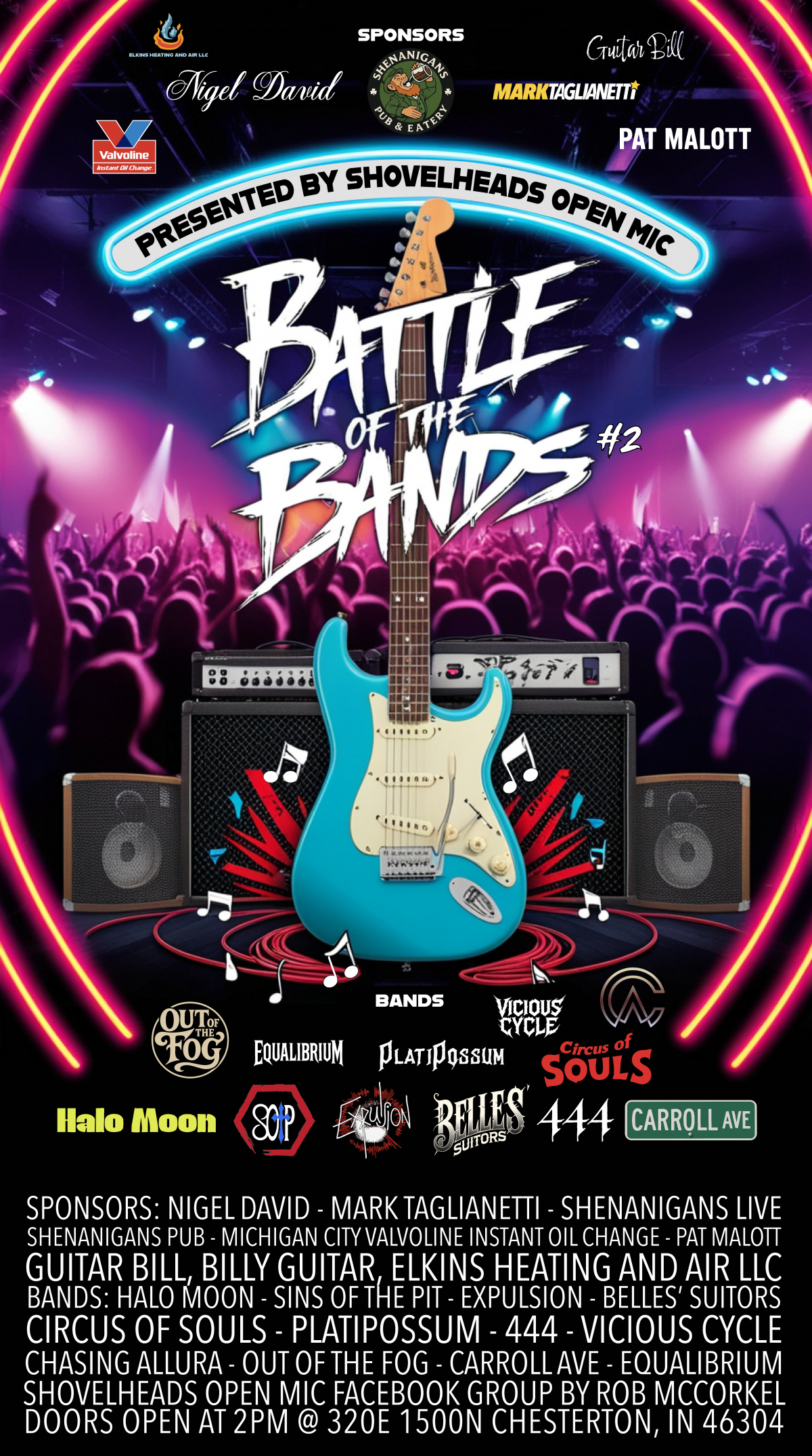 Battle of the Bands #2 – June 28th at Shovelheads Open Mic
